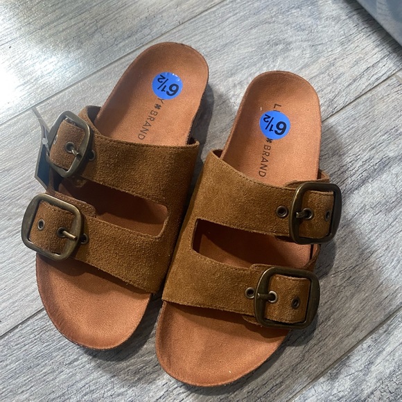 ✨NWT” Lucky Brand Tab Slip on Sandal w/Buckle - Picture 7 of 8